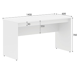 Стол рабочий SIMPLE 140x60 см, белый